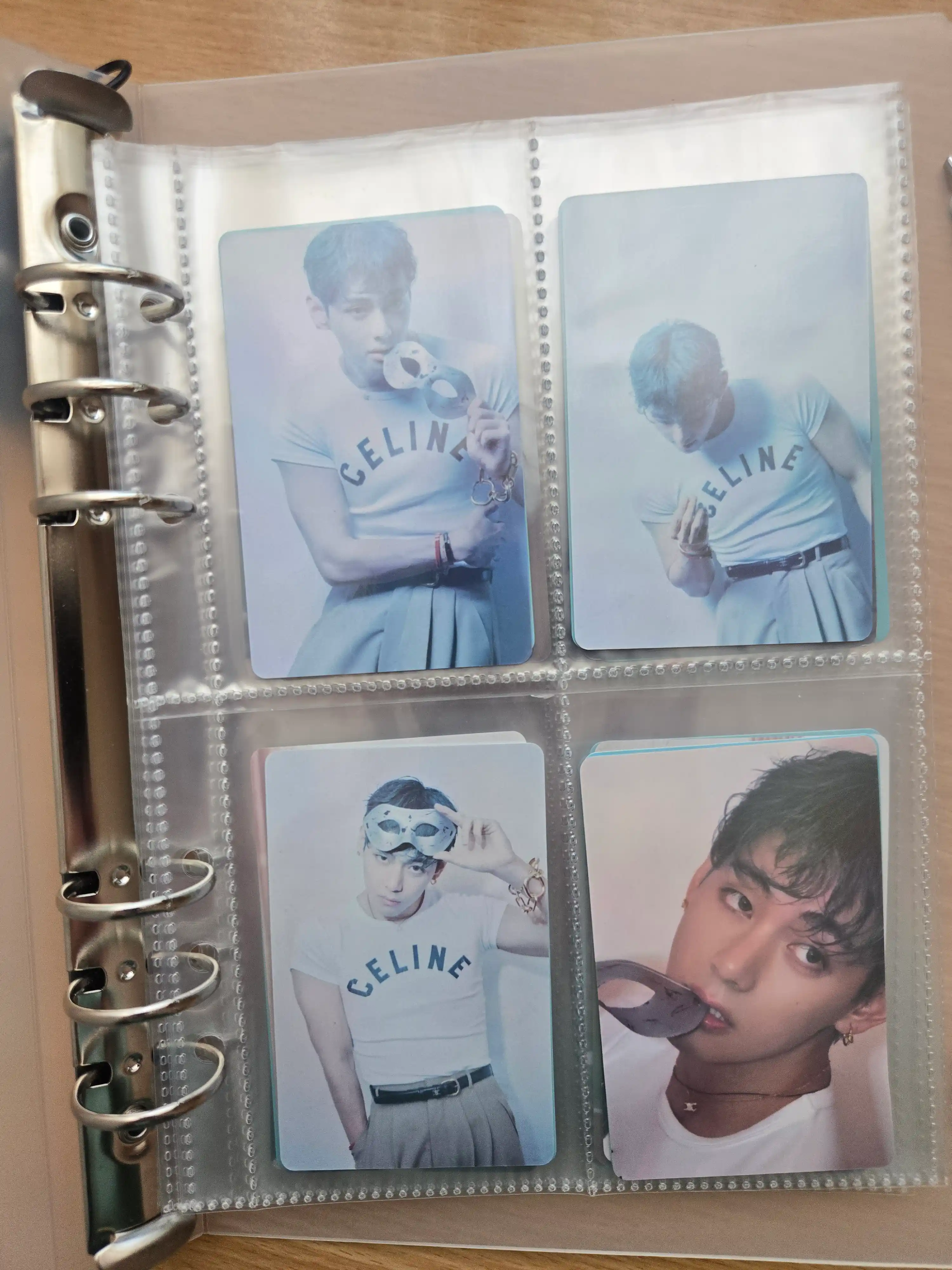 Binder - A5 K-pop kartalari uchun albom, shaffof 10 ta fayl