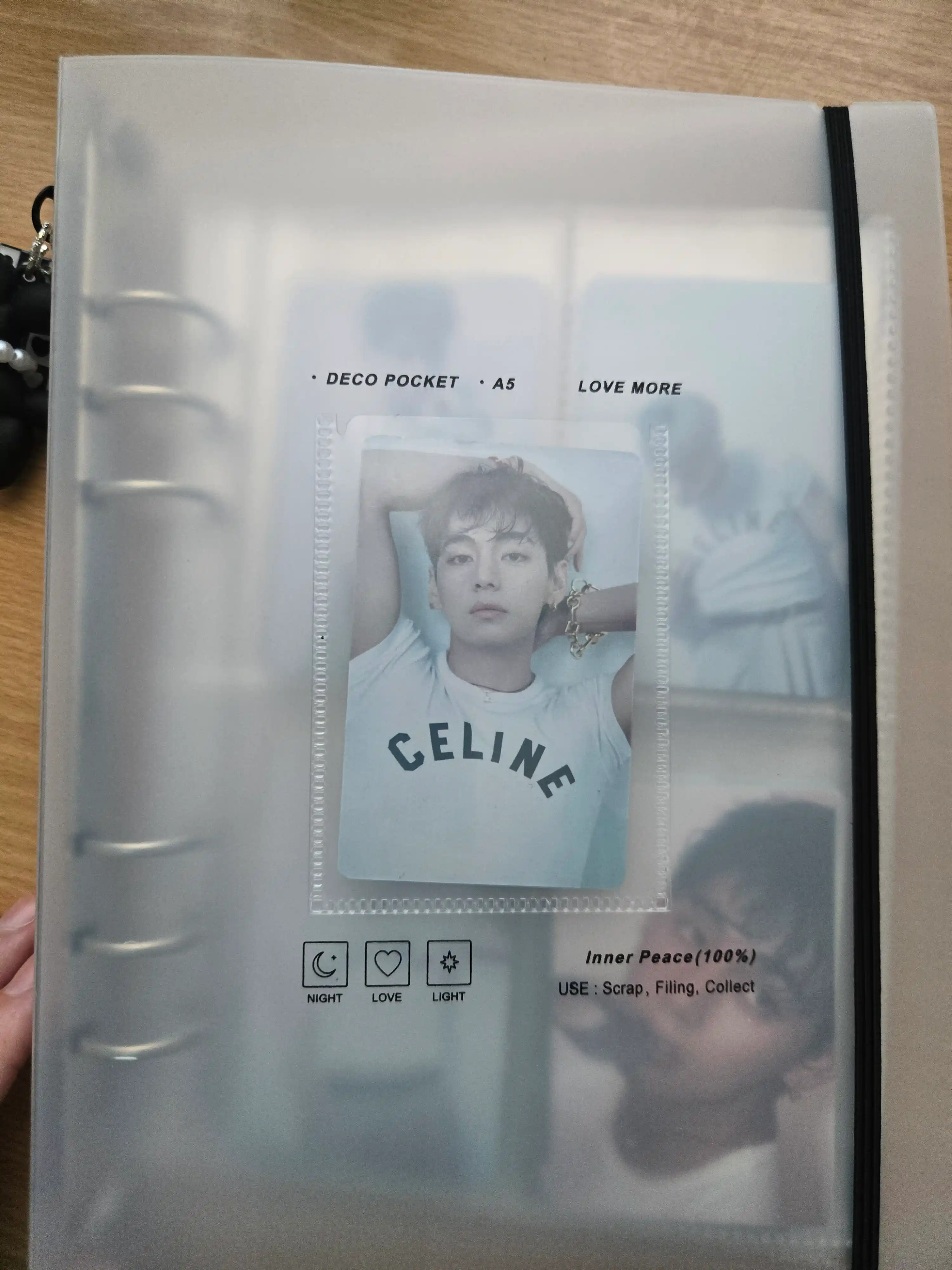 Binder - A5 K-pop kartalari uchun albom, shaffof 10 ta fayl