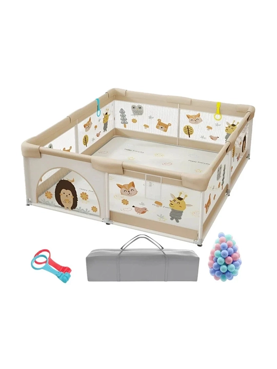 Детский игровой манеж 180×150 см с шариками и сумкой