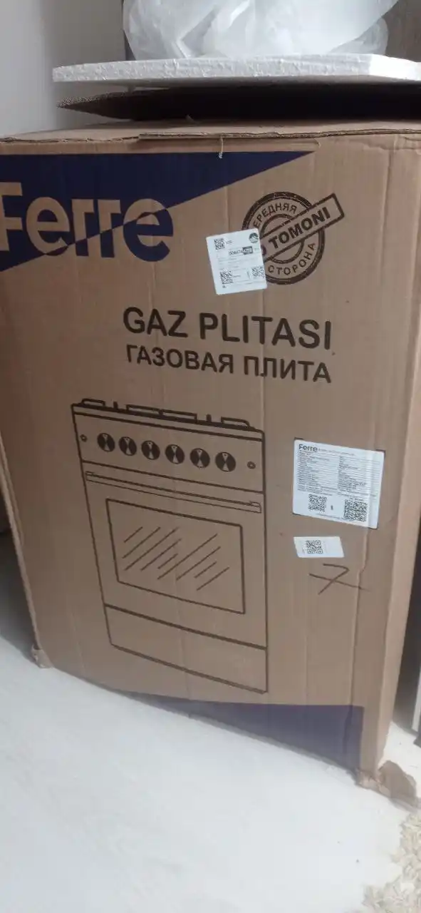 Газовая плита FERRE BT60G, 4 конфорки, газовая/комбинированная, электроподжиг, 60 см