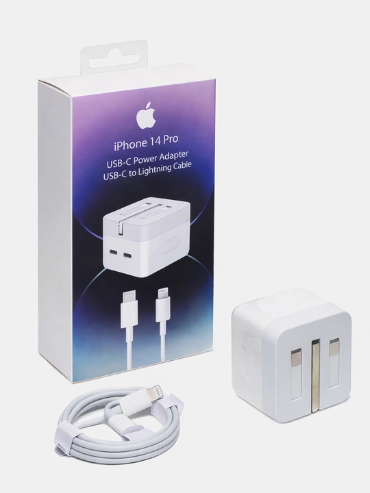 USB-C Fast Charge адаптер для iPhone 14 Pro / Pro Max + кабель USB-C to Lightning - 