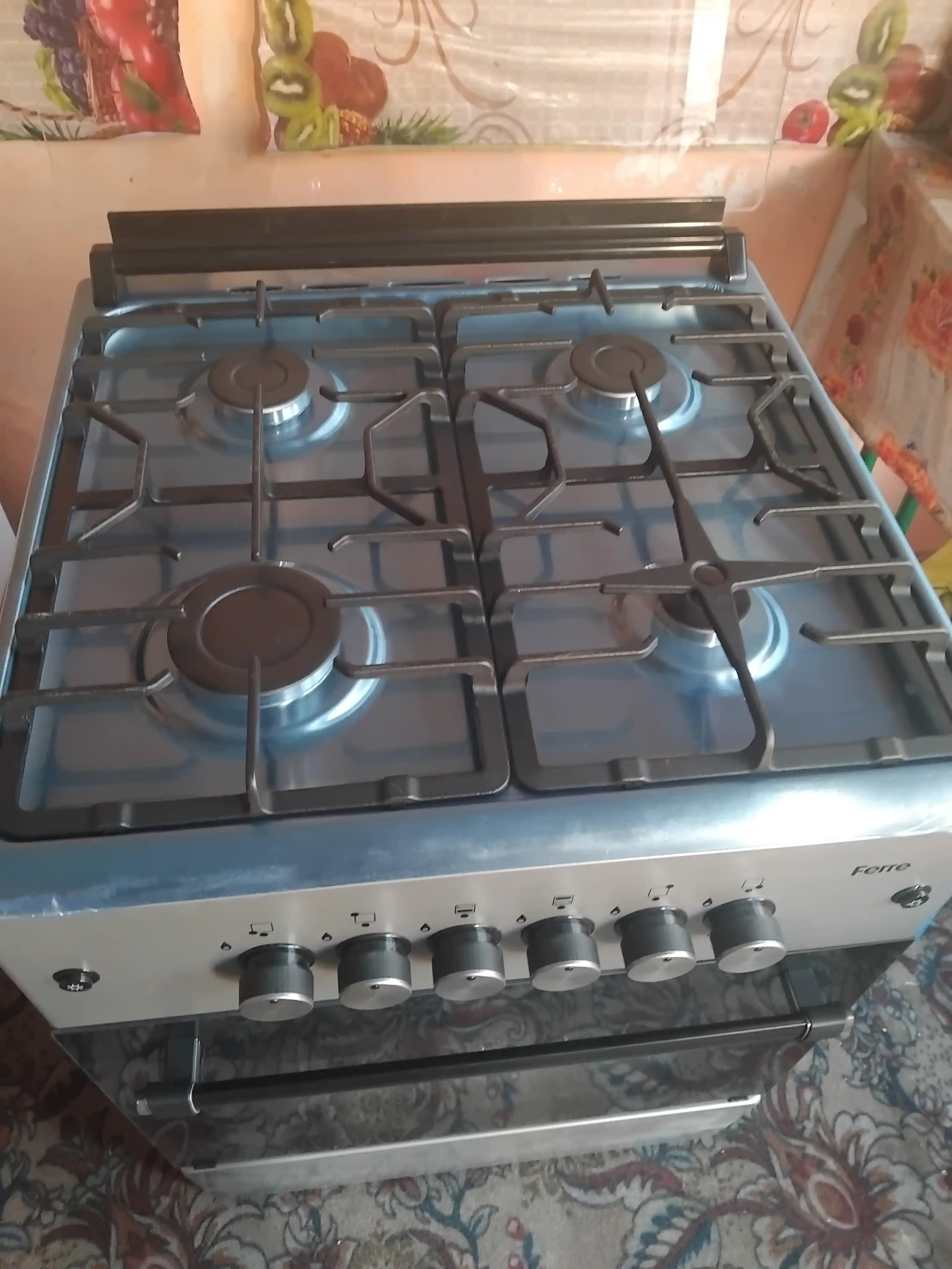 Газовая плита FERRE BT60G, 4 конфорки, газовая/комбинированная, электроподжиг, 60 см