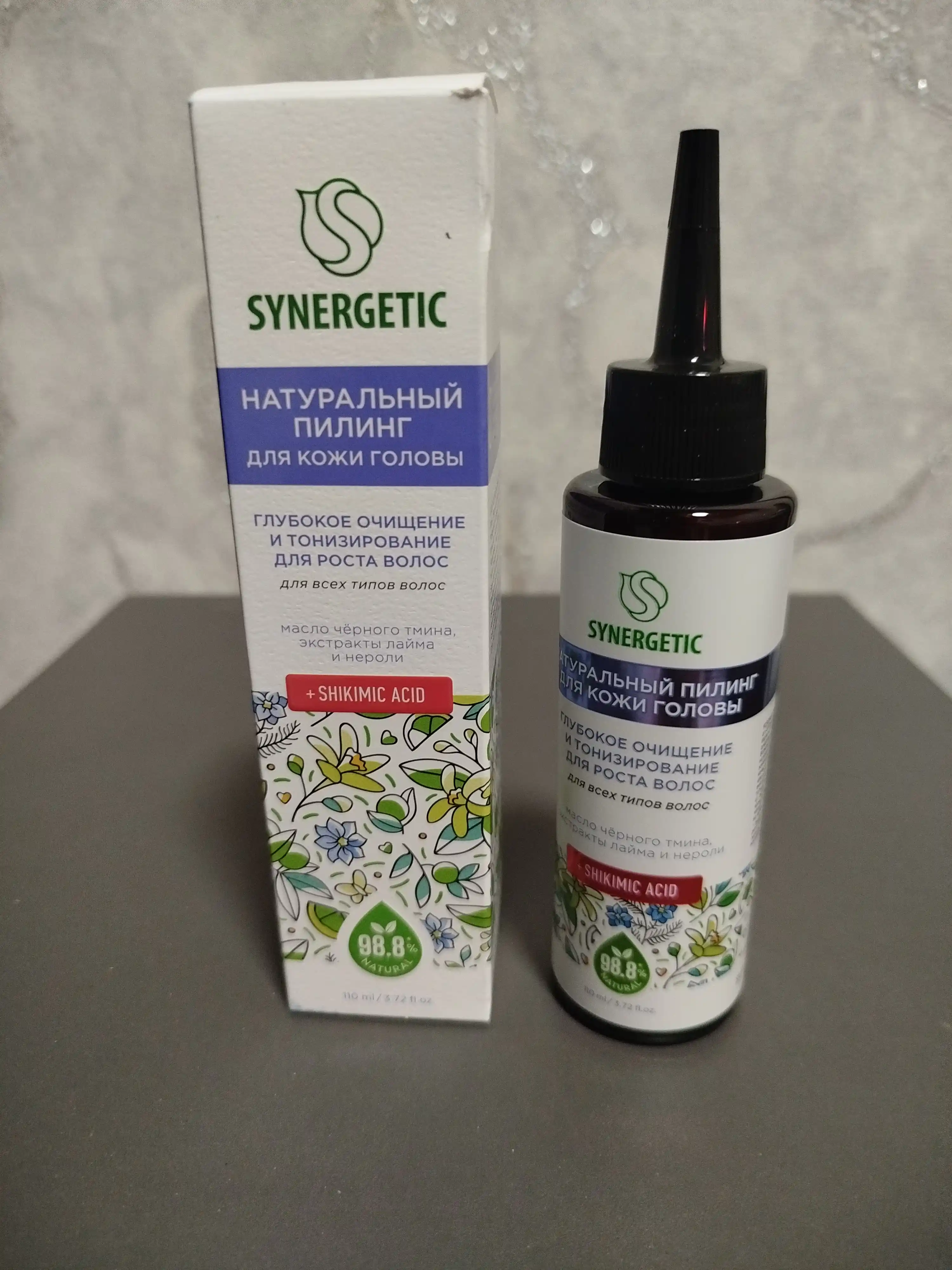 Пилинг для кожи головы SYNERGETIC, Глубокое очищение и тонизирование для роста, 110 мл
