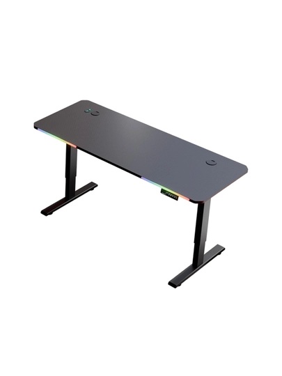 Игровой стол, 120-140 см, с RGB-подсветкой и электрической регулировкой высоты — SANBEK-UZ34420-ЧЕРН