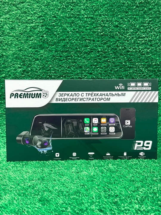 Videoregistrator-oyna PREMIUM-P9, CarPlay, (3 kamera,2.5K, Wi-Fi) Tungi rejim+32Gb fleshka