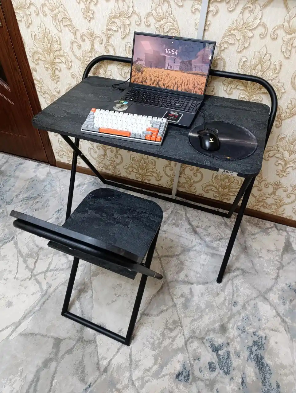 Yozuv stoli AIKO Fold, yig'iladigan, parta o'qish va ish uchun, stol uy va ofis uchun