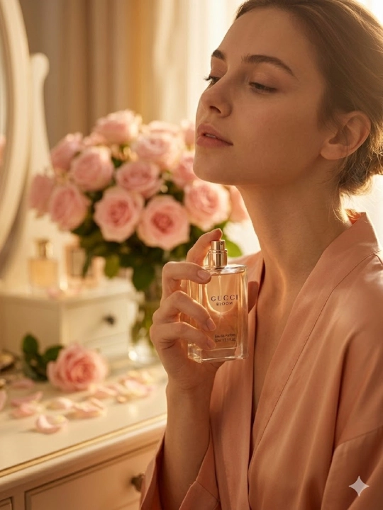 Ayollar uchun atir parfyumeriya suvi Gucci BLOOM - ayollik timsoli