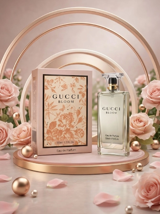 Ayollar uchun atir parfyumeriya suvi Gucci BLOOM - ayollik timsoli - 