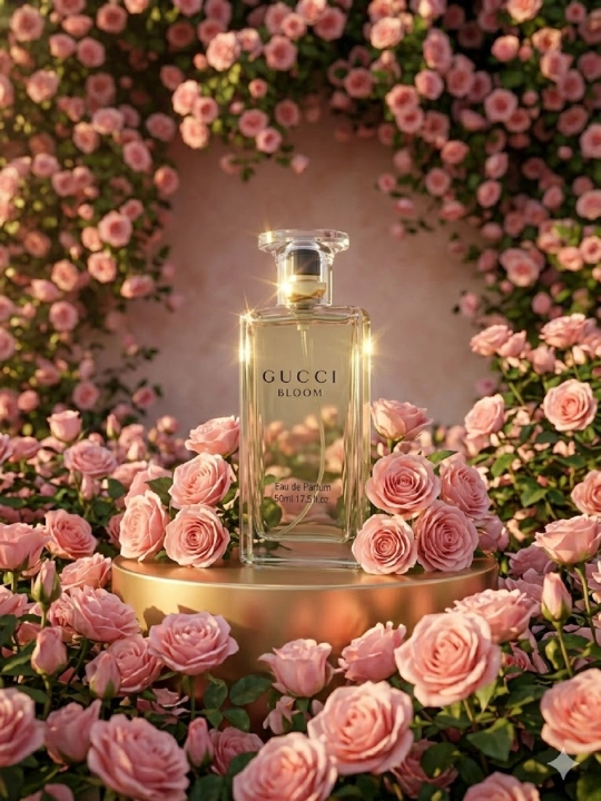 Ayollar uchun atir parfyumeriya suvi Gucci BLOOM - ayollik timsoli