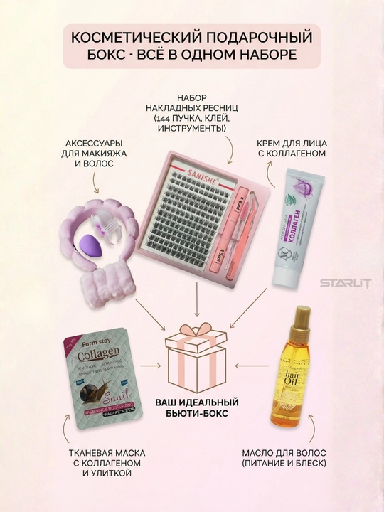 Ayollar uchun kosmetik sovg‘a to‘plami (Beauty Box), bayram sovg'asi, kompleks parvarish