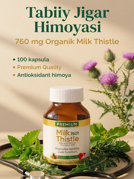 Milk Thistle - поддержка печени Liver Health. Очищение и восстановление 500мг\120шт