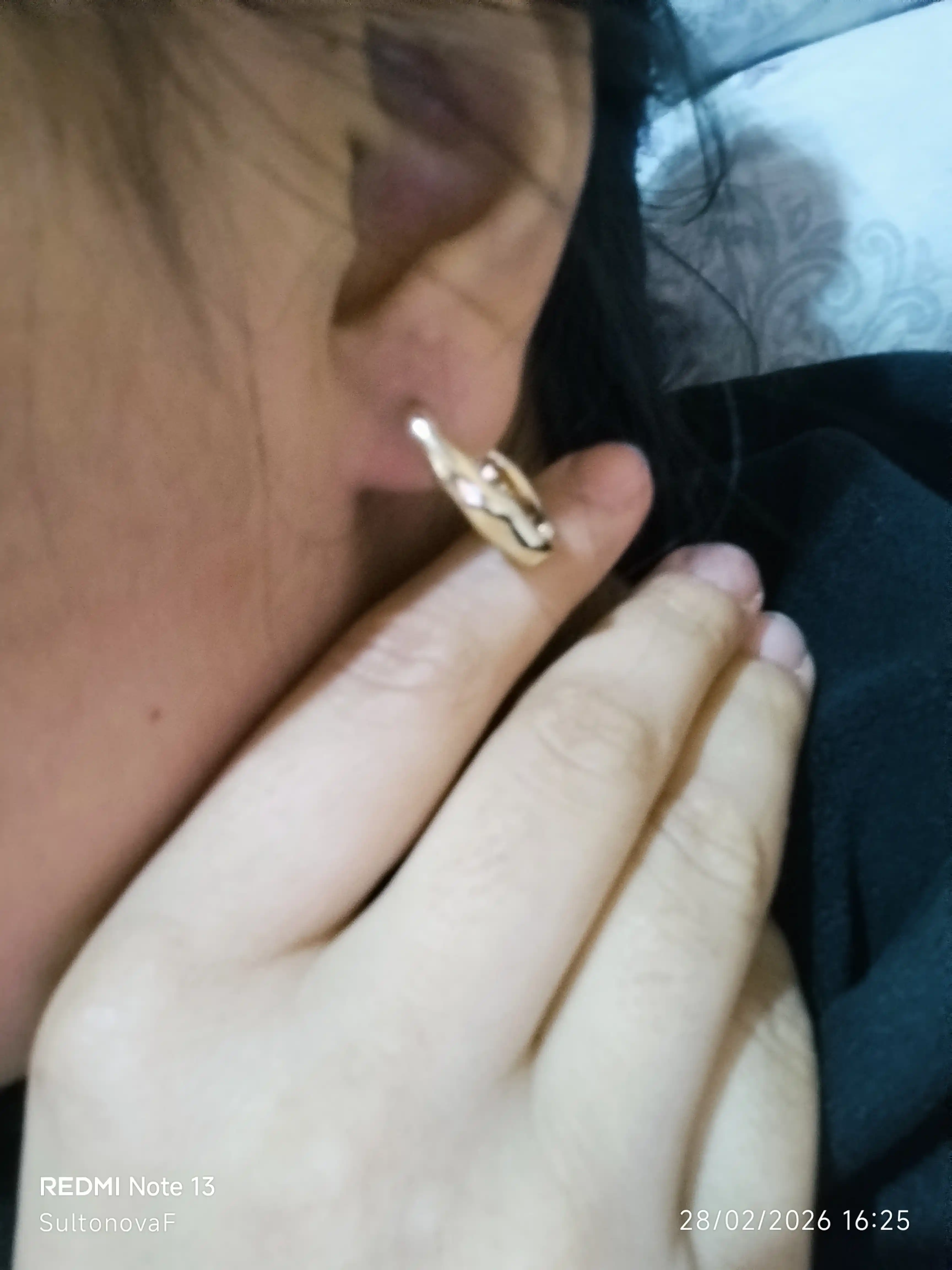 Серьги кольца, круглые, конго серебрянного, золотого, красных цветов