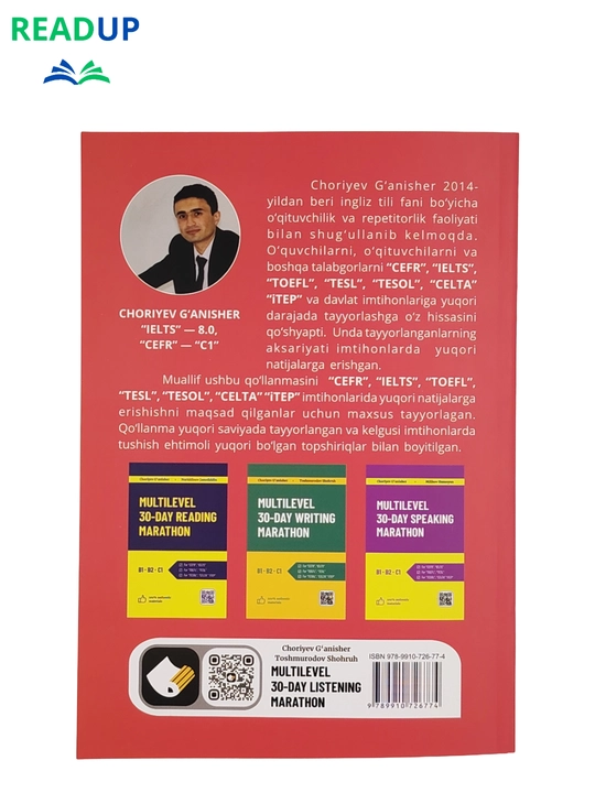 Multilevel 30-day Reading, Speaking, Listening, Writing Marathon, B1, B2,C1