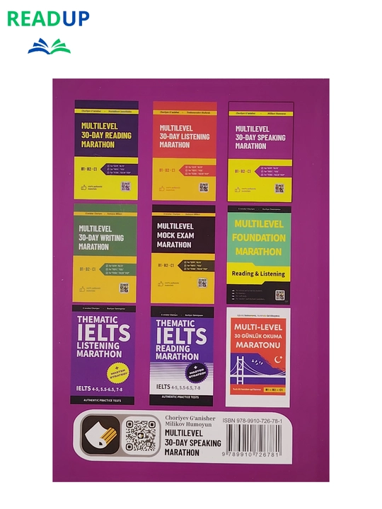 Multilevel 30-day Reading, Speaking, Listening, Writing Marathon, B1, B2,C1