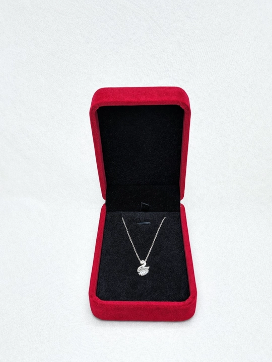 ALIXANDRA Ayollar uchun oqqush kulonli 925 proba sterling kumush zanjir, 18K oltin qoplama