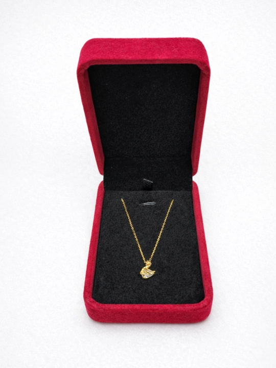 ALIXANDRA Ayollar uchun oqqush kulonli 925 proba sterling kumush zanjir, 18K oltin qoplama