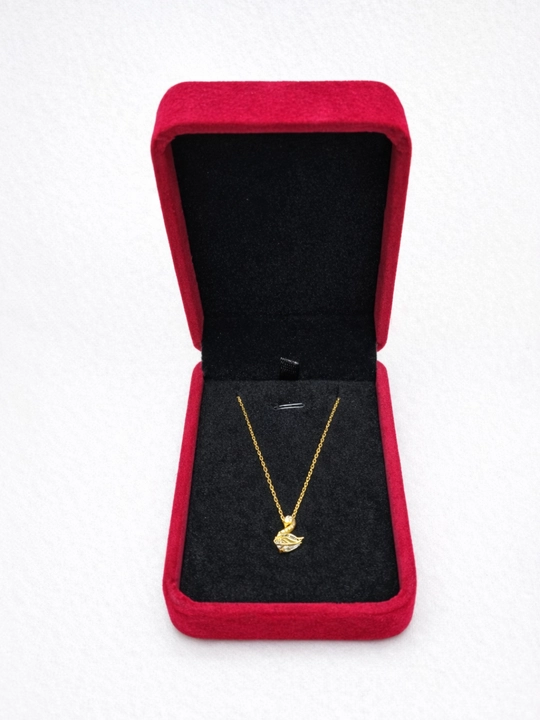 ALIXANDRA Ayollar uchun oqqush kulonli 925 proba sterling kumush zanjir, 18K oltin qoplama