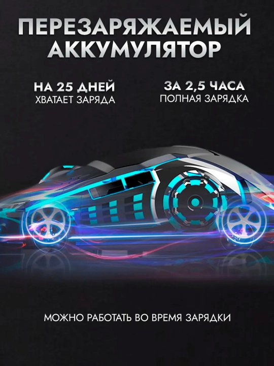 RGB yoritgichli simsiz kompyuter sichqonchasi