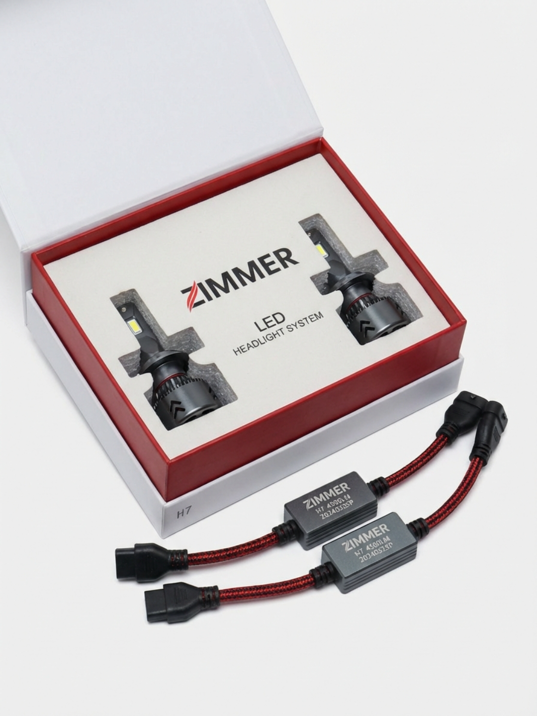 Svetodiodli LED chiroqlar watti yuqorisi "Zimmer E8 PRO", barcha avtomobillar uchun