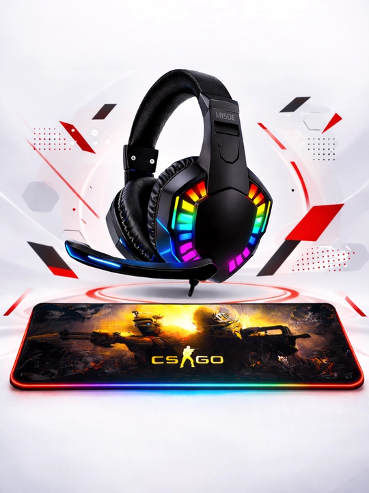 Игровой набор MISDE A66 (гарнитура + коврик 800 x 300 mm) - 