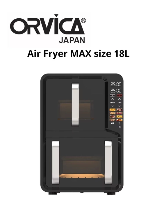 Air grill Elektr frityurnitsa, 16 tasi 1 da, yog'siz pishirish uchun MAX 18 litr, 3600 Vt