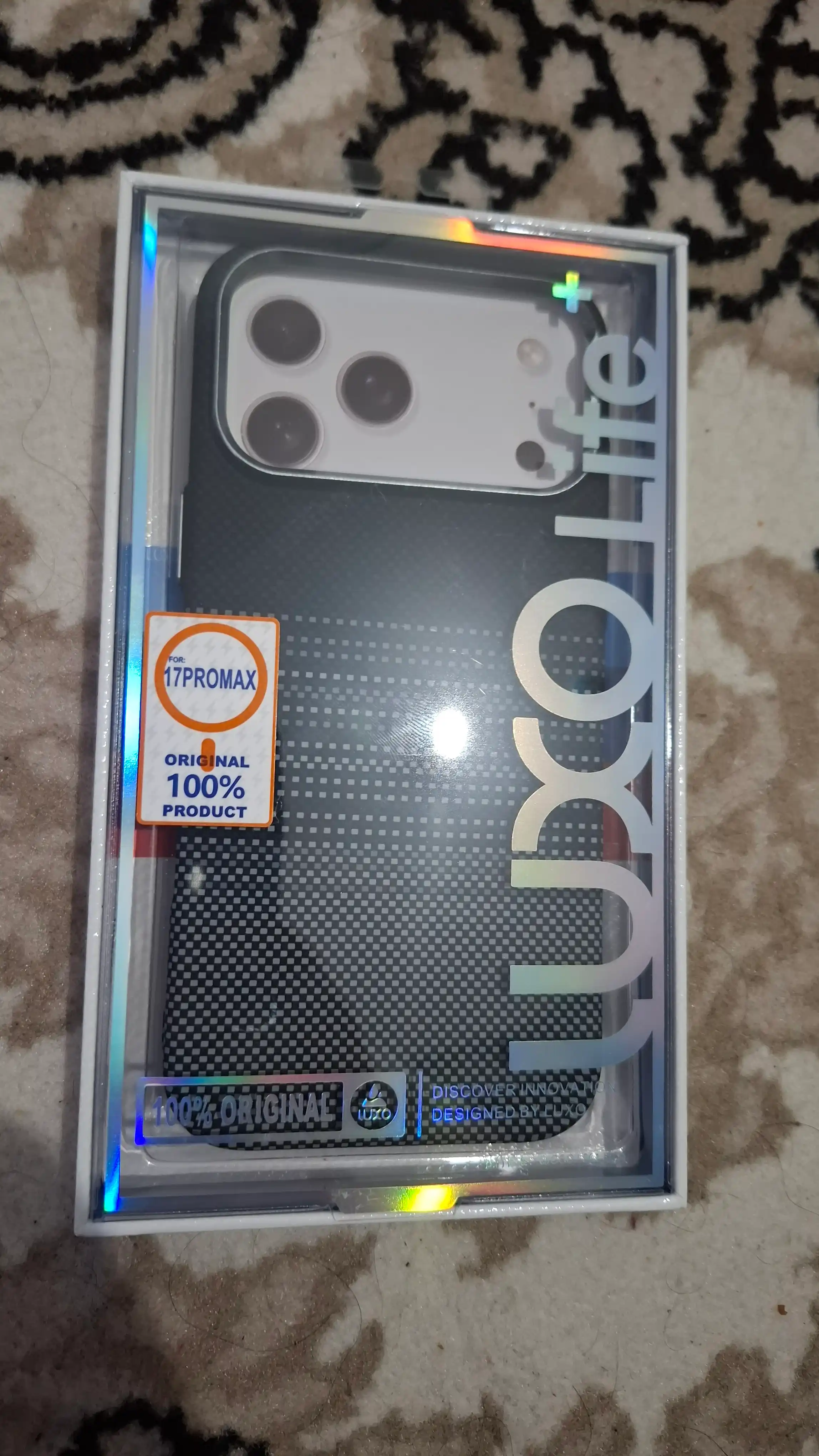 IPhone 17 Pro / Pro Max / 17 Air uchun Luxo Life karbon magnitli g‘ilof Anti-shock