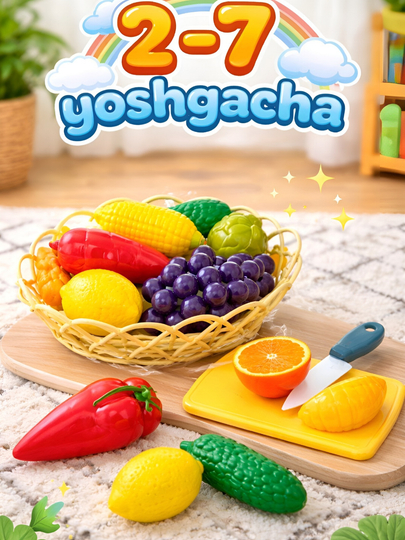 Детские игрушки, фрукты