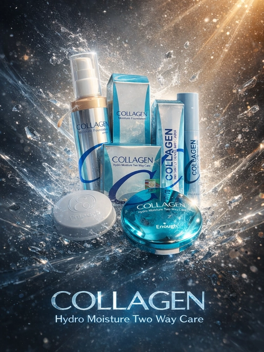 Collagen 3 tasi 1 ta yuz parvarishi kosmetika to‘plami — sovg‘a go‘zallik boxi