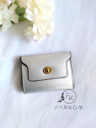 Женский кошелек, кошелек двойняшка — FARKOM-КОШЕЛЕК02-СЕРЕБРН