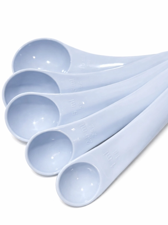 O‘lchov qoshiqlari, 5 dona - aniq dozalash uchun to‘plam, 1-15 ml, oziq-ovqat plastikasi