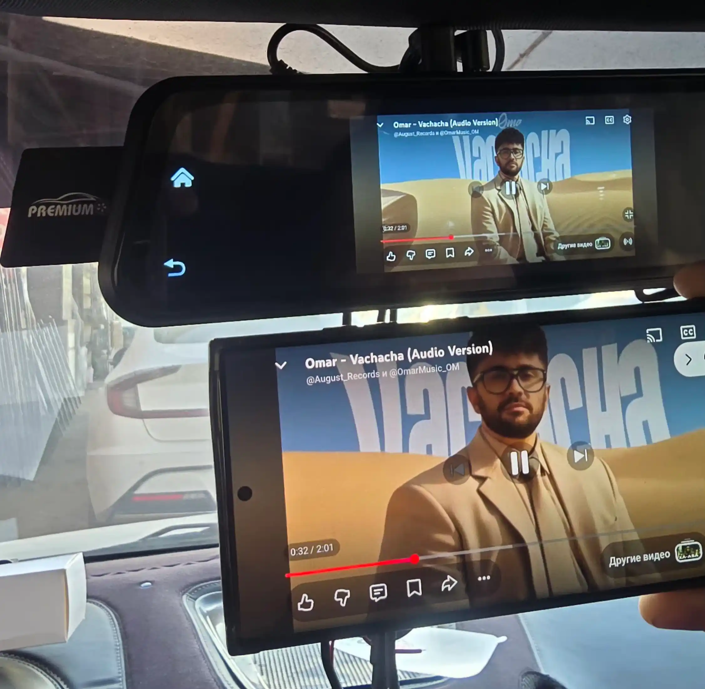 Videoregistrator-oyna PREMIUM-P9, CarPlay, (3 kamera,2.5K, Wi-Fi) Tungi rejim+32Gb fleshka