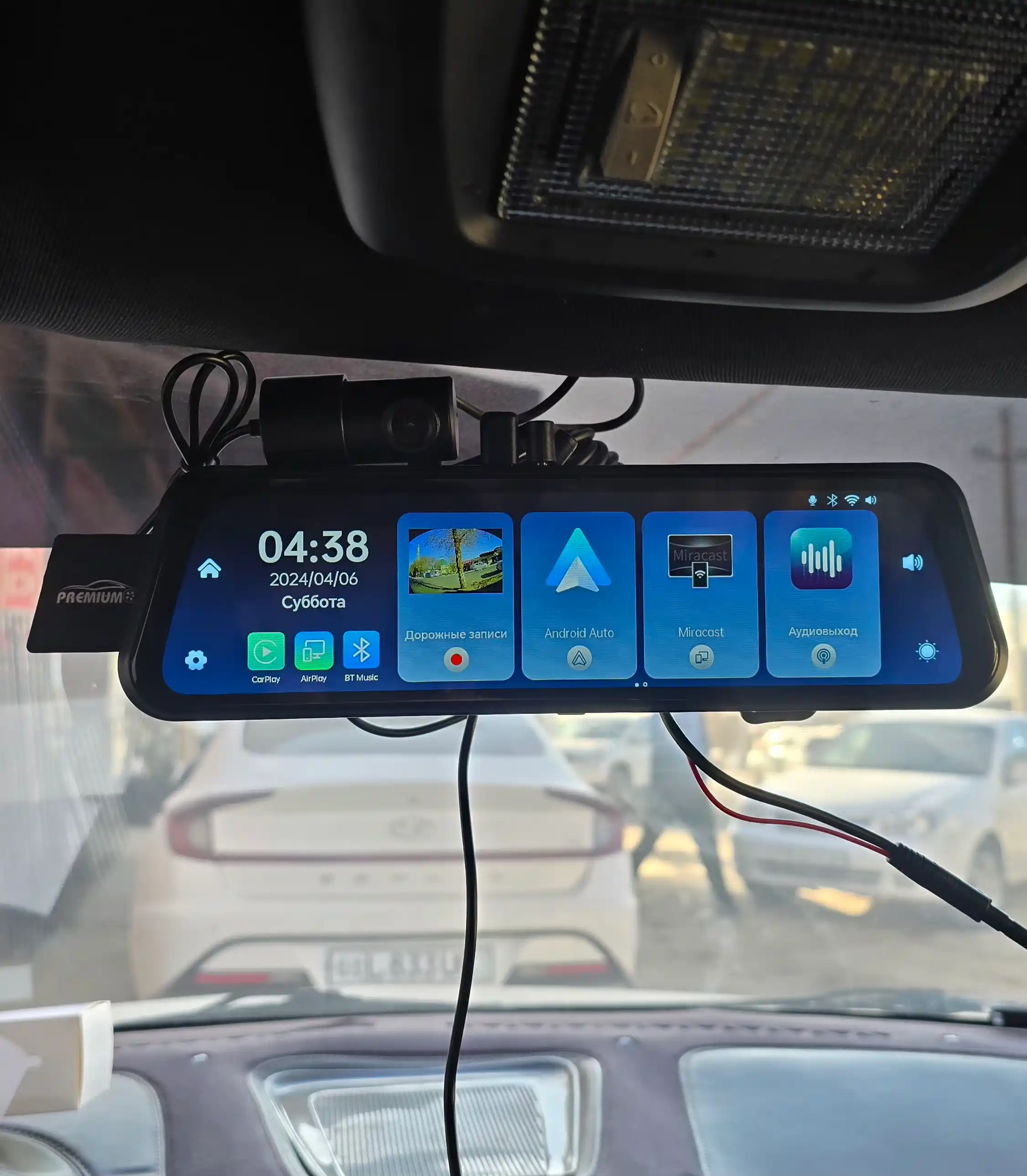 Videoregistrator-oyna PREMIUM-P9, CarPlay, (3 kamera,2.5K, Wi-Fi) Tungi rejim+32Gb fleshka
