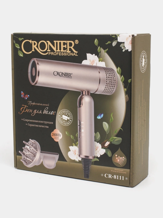 Professional fen soch quritgich CRONIER , quritish va turmaklash uchun, 2800W