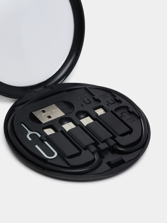 Tez quvvatlanish uchun ko'p funksiyali 6 tasi 1 da kabellar to'plami Type-C  Micro USB 60W