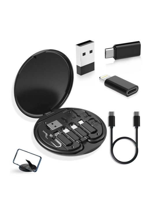 Tez quvvatlanish uchun ko'p funksiyali 6 tasi 1 da kabellar to'plami Type-C  Micro USB 60W