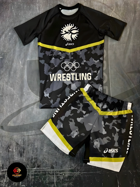 Wrestling United World Sports шорты и футболка, 2 в 1, рестлинг униформа ММА униформа