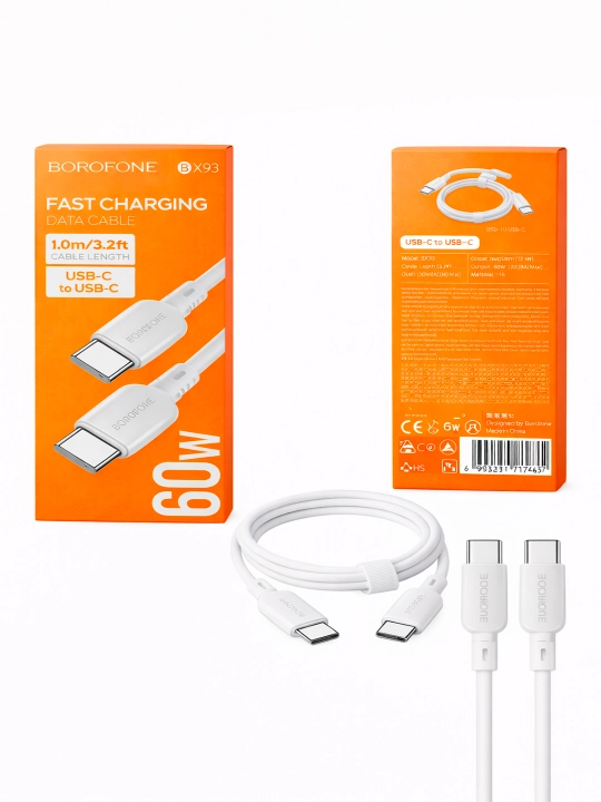 Zaryadlash kabeli IPhone  va Android uchun,  Type-c kabeli, 60 W