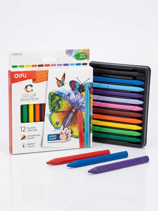 Pastel qalamlar Deli 20000, 12 rang