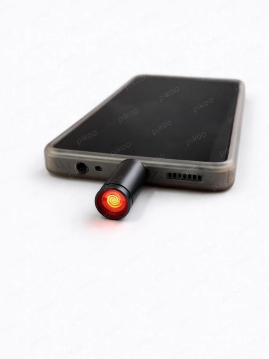 Мини прикуриватель USB Type-C, с активацией от дуновения и защитным колпачком