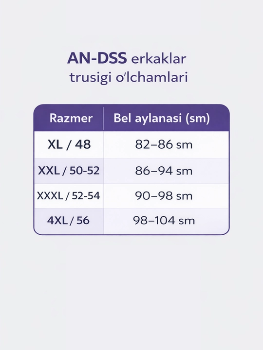 Erkaklar trusiklari Andss, bambuk, 2 dona