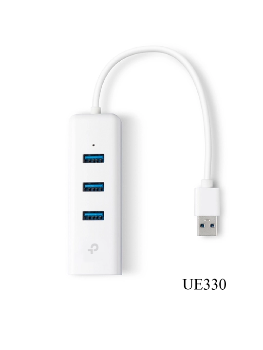 3-портовый концентратор USB 3.0 с гигабитным Ethernet-адаптером TP-LINK UE330 / UE330C
