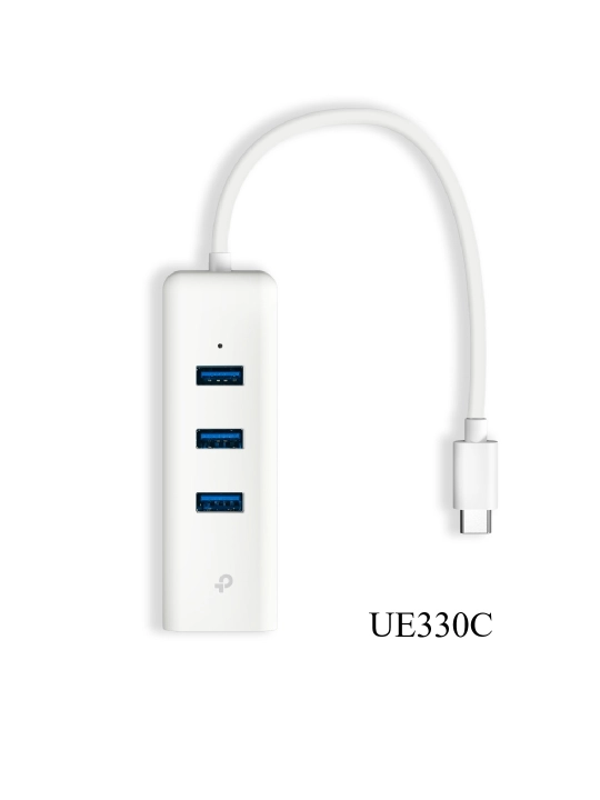 3-портовый концентратор USB 3.0 с гигабитным Ethernet-адаптером TP-LINK UE330 / UE330C