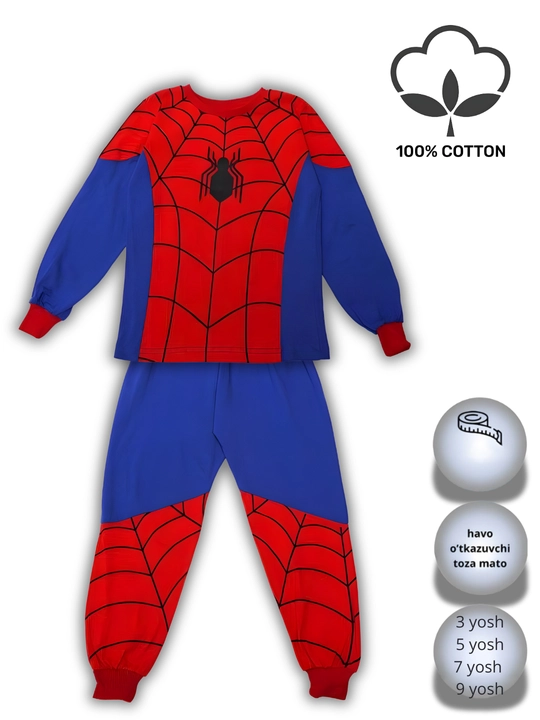 O'rgimchak odam (SPIDERMAN) 98% paxtadan kiyimi, superqahramonlar