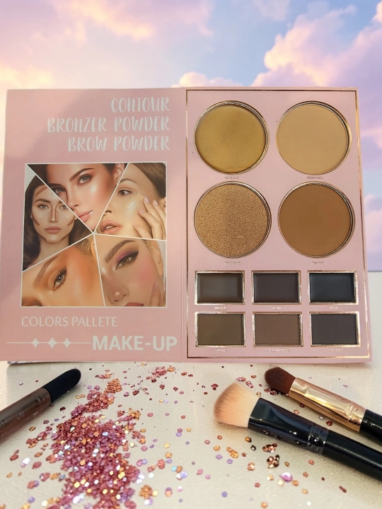 Kitob shaklidagi ten ko'zoynak palitrasi, qizarish,yashiruvchi,Moccoallure 94 xil rang