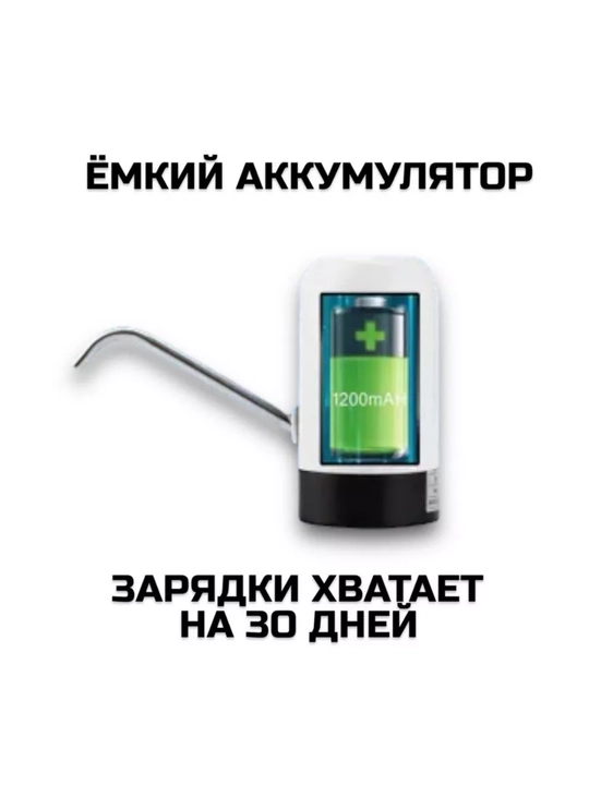 Электрическая помпа для воды, с USB-зарядкой, для бутылей 19 л