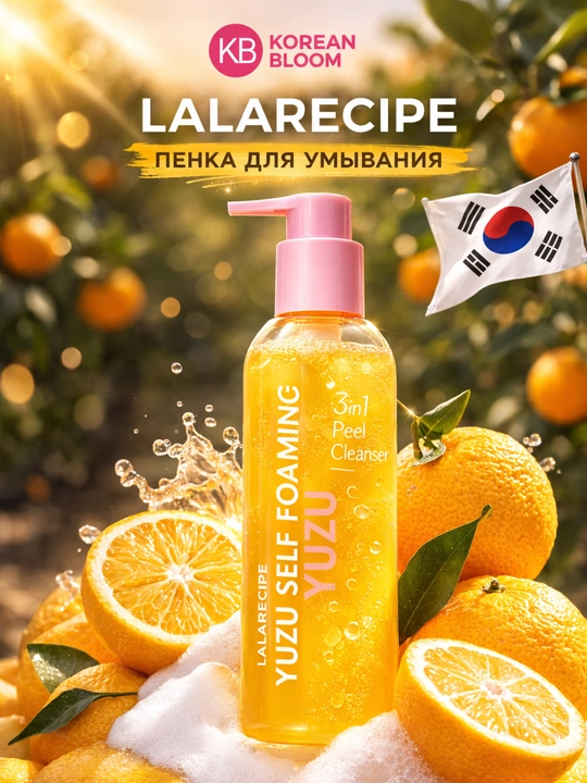 Пенка для умывания Lalarecipe Yuzu Self Foaming
