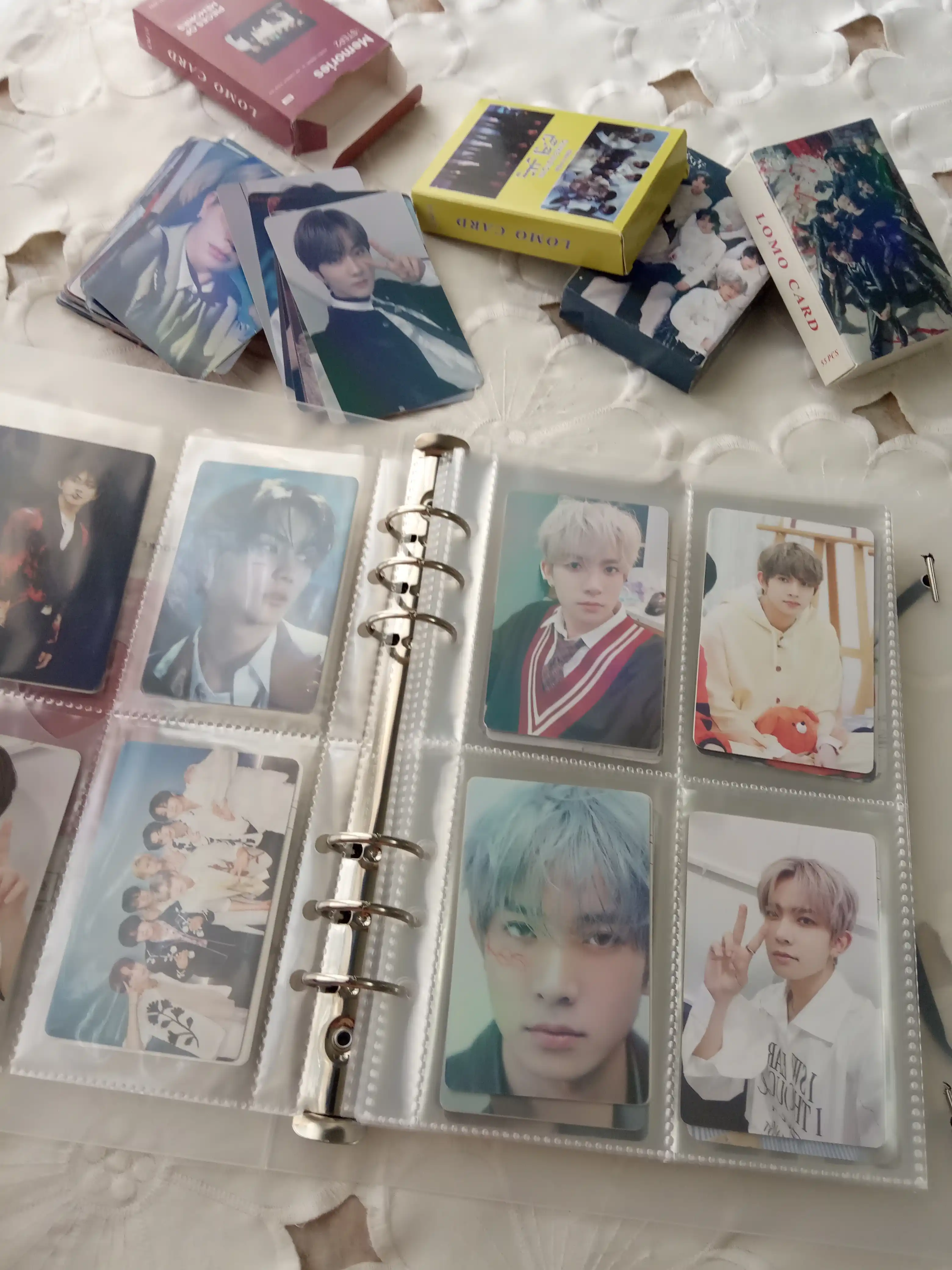 Binder - A5 K-pop kartalari uchun albom, shaffof 10 ta fayl