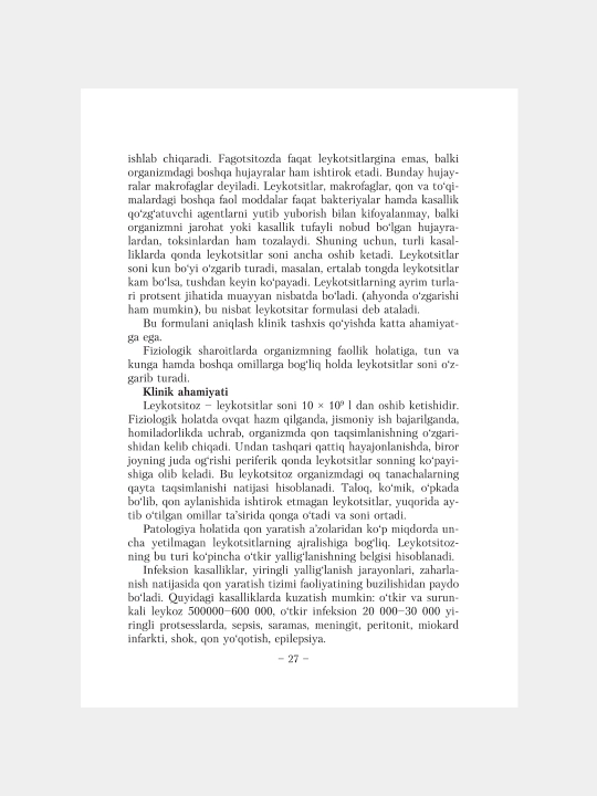 KLINIK LABORATOR DIAGNOSTIKA — M.A. Jo‘rayeva
