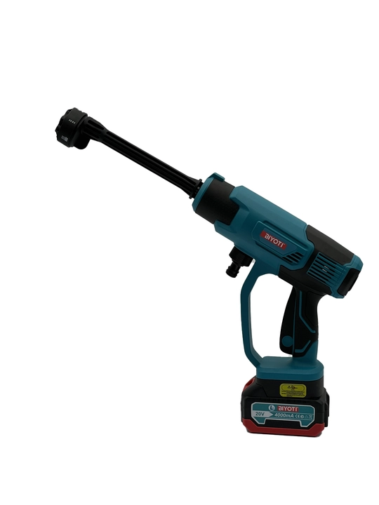 Biyoti BYT-CW06 akkumulyatorli moyka: 300 Vt, 2.4 MPa bosim va 6 l/daq sarf