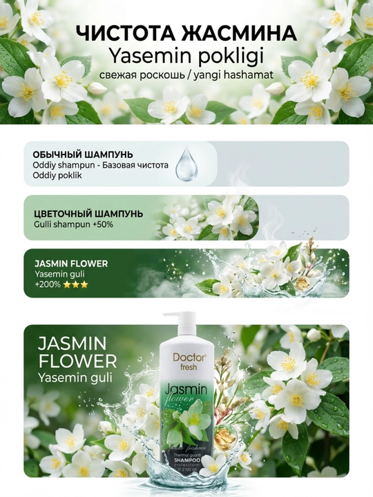 Doctor Fresh shampuni — issiqdan himoya, barcha turdagi sochlar uchun, 2100 ml